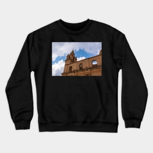 Bell tower shot from low angle Crewneck Sweatshirt